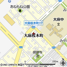 〒069-0846 北海道江別市大麻桜木町の地図