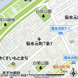 北海道札幌市白石区菊水元町７条周辺の地図