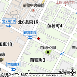 札幌苗穂郵便局周辺の地図