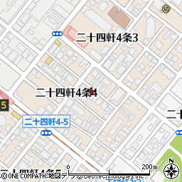 北海道札幌市西区二十四軒４条周辺の地図