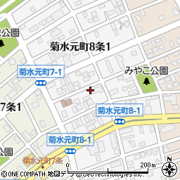 北海道札幌市白石区菊水元町８条周辺の地図
