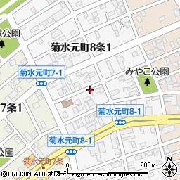 北海道札幌市白石区菊水元町８条周辺の地図