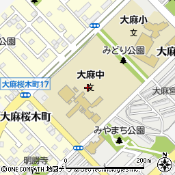 北海道江別市大麻宮町1周辺の地図