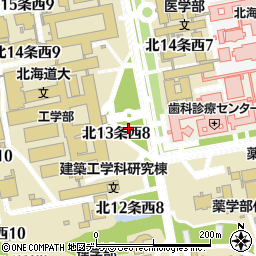 北海道大学事務局　調達課周辺の地図