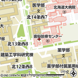 北海道札幌市北区北１３条西7丁目周辺の地図