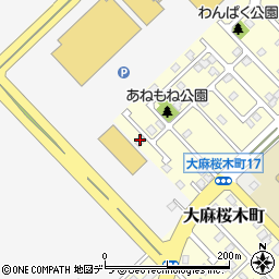 北海道江別市大麻桜木町1周辺の地図