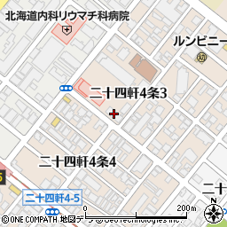 北海道札幌市西区二十四軒４条3丁目4-18周辺の地図