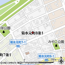 〒003-0828 北海道札幌市白石区菊水元町八条の地図