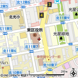 北海道札幌市東区北１１条東7丁目周辺の地図