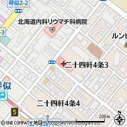 北海道札幌市西区二十四軒４条3丁目4-26周辺の地図