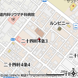 北海道札幌市西区二十四軒４条3丁目4-5周辺の地図