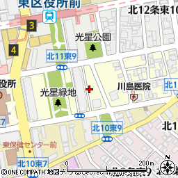 北海道札幌市東区北１１条東周辺の地図