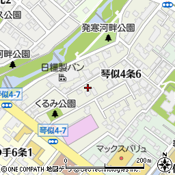 北海道札幌市西区琴似４条周辺の地図