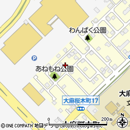 北海道江別市大麻桜木町3周辺の地図