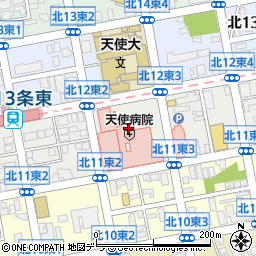 北洋銀行天使病院 ＡＴＭ周辺の地図