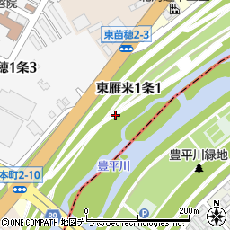 北海道札幌市東区東雁来１条周辺の地図