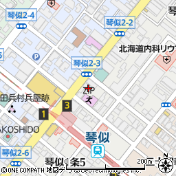 ファミリーマート札幌琴似１条４丁目店周辺の地図