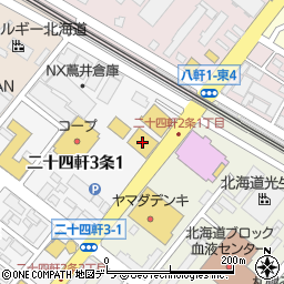 ジーユー札幌二十四軒店周辺の地図