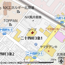 東京スター銀行コープさっぽろ二十四軒店 ＡＴＭ周辺の地図