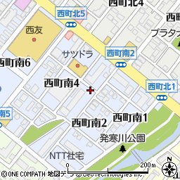 北海道札幌市西区西町南3丁目周辺の地図
