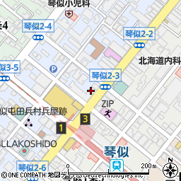 モスバーガー 札幌琴似店周辺の地図