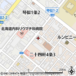 北海道札幌市西区二十四軒４条3丁目4-39周辺の地図