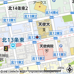 ローソン札幌北１３条東店周辺の地図