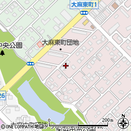 北海道江別市大麻東町2-2周辺の地図