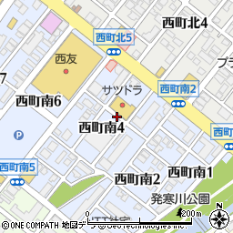 北海道札幌市西区西町南4丁目周辺の地図