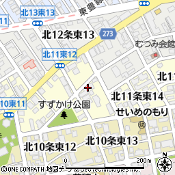 北海道札幌市東区北１１条東13丁目周辺の地図