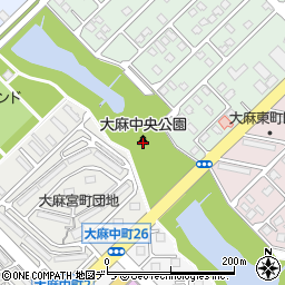 大麻中央公園周辺の地図