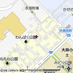 北海道江別市大麻桜木町12周辺の地図