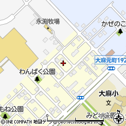 北海道江別市大麻桜木町11周辺の地図