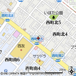 つるやゴルフ札幌西町店周辺の地図