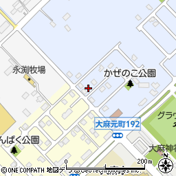 北海道江別市大麻元町192-59周辺の地図