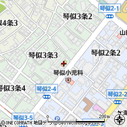 ローソン札幌琴似３条店周辺の地図