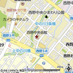 西野中央会館周辺の地図