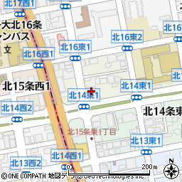 ドミノ・ピザ　札幌北１５条店周辺の地図