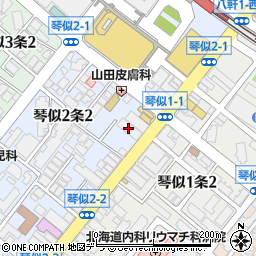 全労済　北海道推進本部共済ショップ札幌琴似店周辺の地図