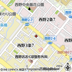 札幌西野中郵便局 ＡＴＭ周辺の地図