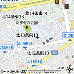 北海道札幌市東区北１３条東13丁目4周辺の地図