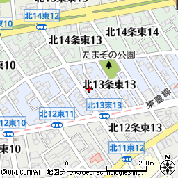 北海道札幌市東区北１３条東13丁目1周辺の地図
