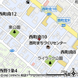 北海道札幌市西区西町南10丁目周辺の地図