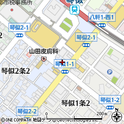 串カツ・海鮮・もつ鍋 大衆串横丁 てっちゃん 琴似店周辺の地図
