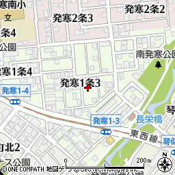 北海道札幌市西区発寒１条周辺の地図