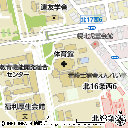 北海道大学体育館周辺の地図