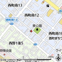 北海道札幌市西区西町南12丁目周辺の地図