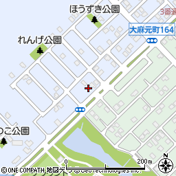 北海道江別市大麻元町174-14周辺の地図
