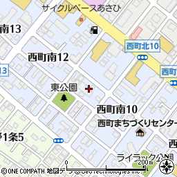 北海道札幌市西区西町南11丁目周辺の地図