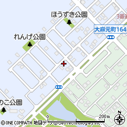 北海道江別市大麻元町174-16周辺の地図